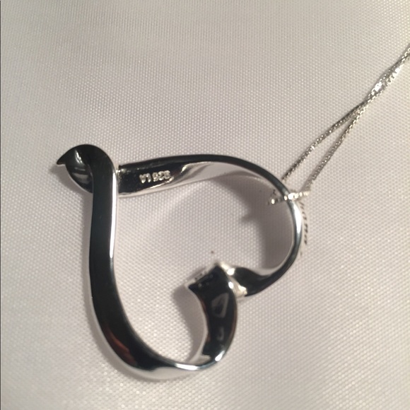 Mother's Sterling Silver Heart Pendant 18” - Picture 3 of 3